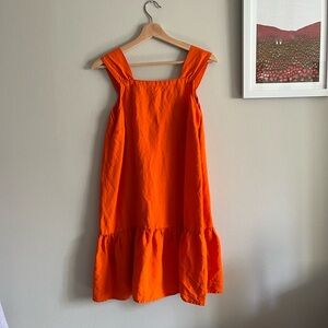 LOFT Orange Linen Dress